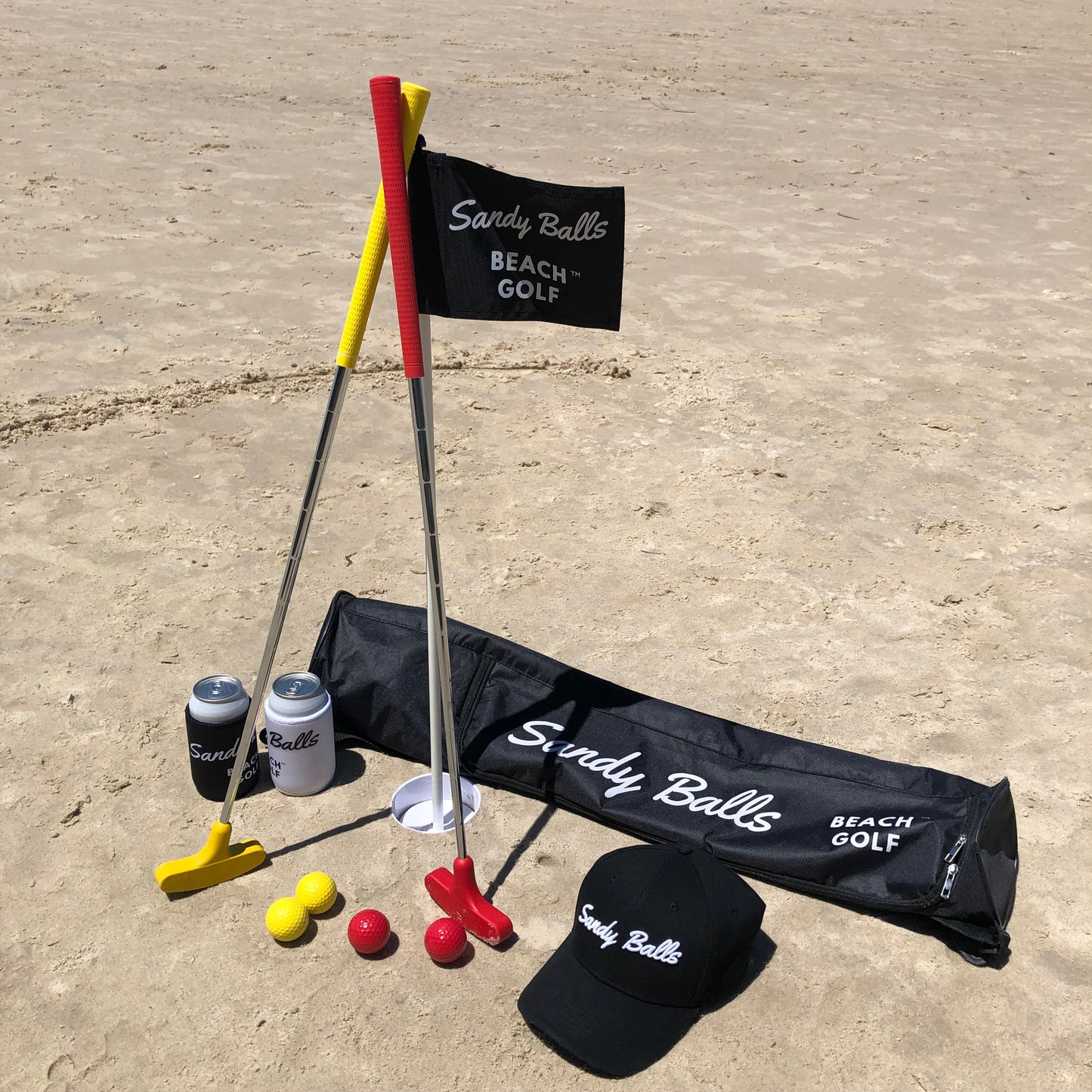 Sandy Balls Beach Golf kit - IMPERFECT PRINT EDITION with a FREE hat